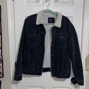 Sherpa lined denim jacket